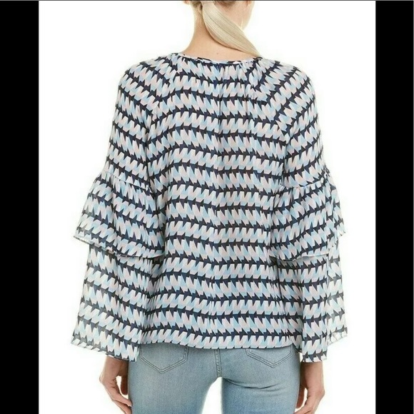 NWT 278$ .Parker Tiered Sleeve Top - Picture 2 of 2